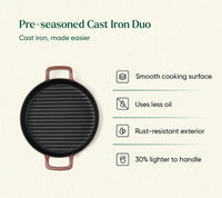 Pre-seasoned Cast Iron Duo - Jaipur Terracotta