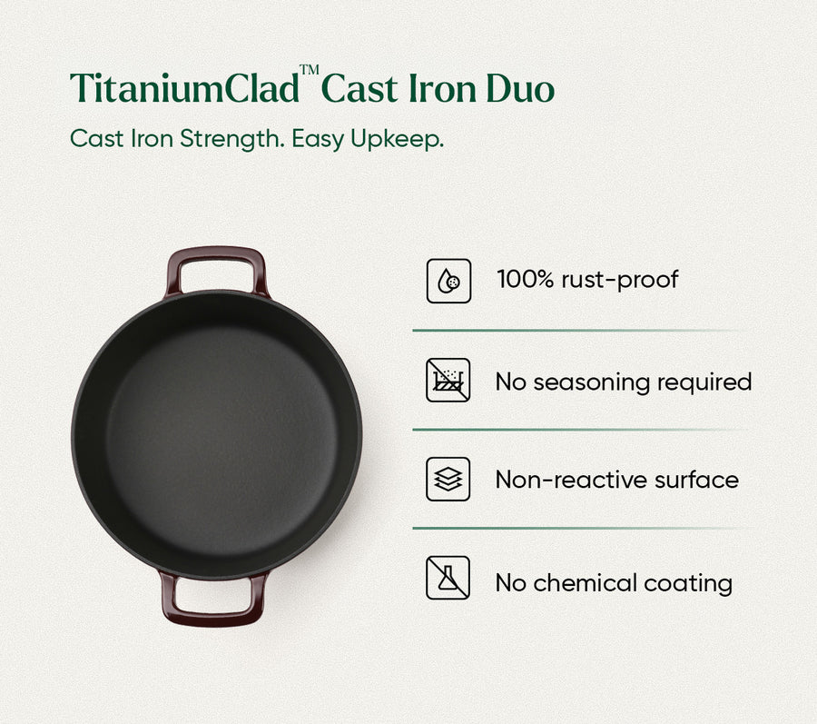 TitaniumClad™ Cast Iron Duo - Wine