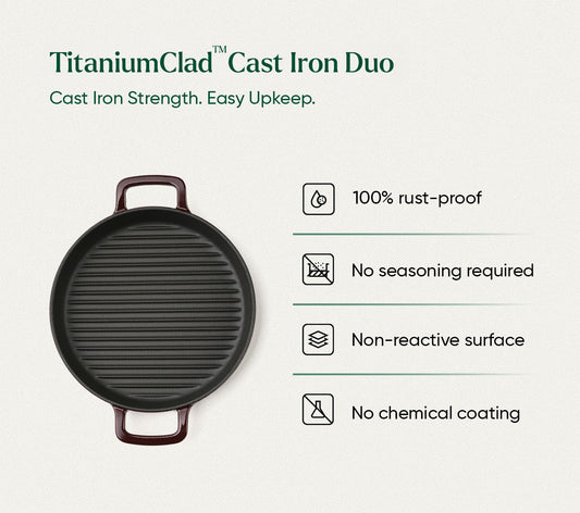 TitaniumClad™ Cast Iron Duo - Wine