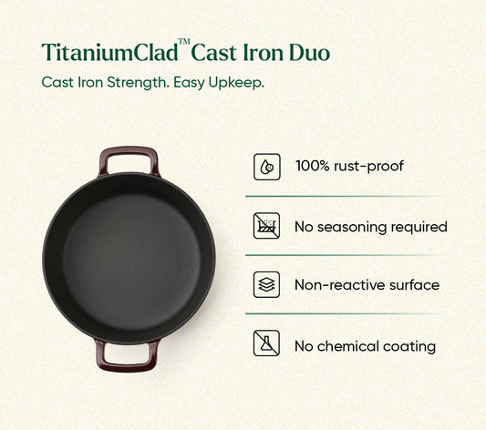 TitaniumClad™ Cast Iron Duo - Wine