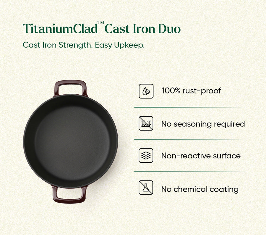 TitaniumClad™ Cast Iron Duo - Wine