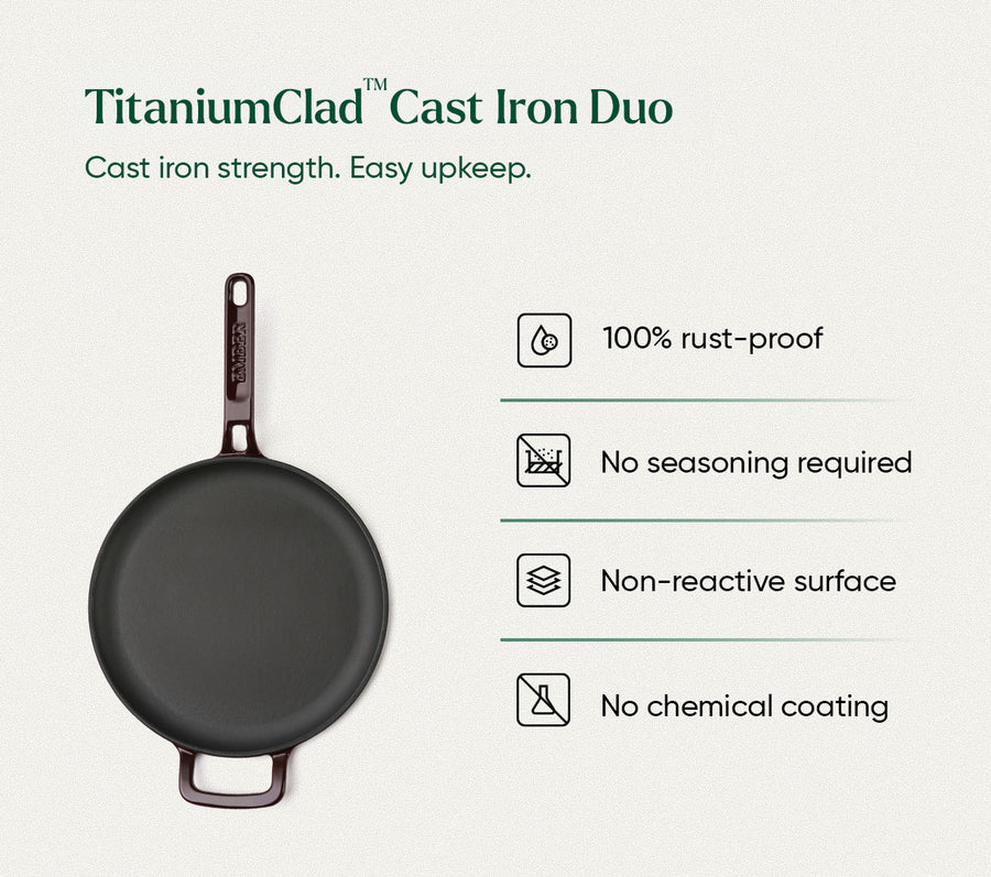 TitaniumClad™ Cast Iron Duo - Wine