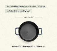 Pre-Seasoned Cast Iron Dutch Oven 27cm - Nilgiri Blue
