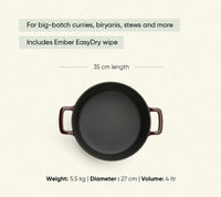 TitaniumClad™  Cast Iron Dutch Oven 27cm - Wine