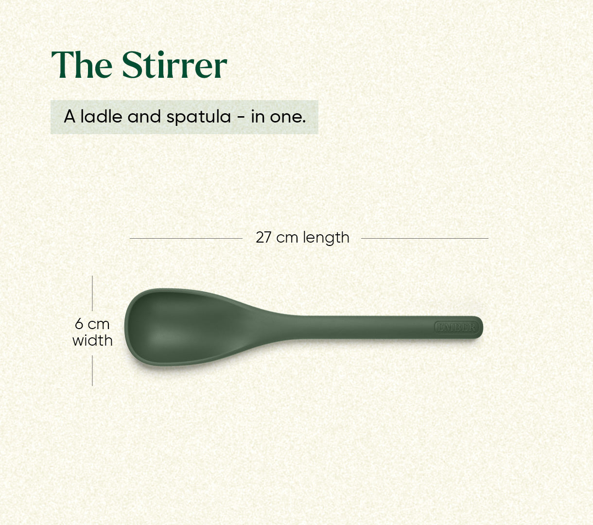 Stir Spatula - Coorg Green
