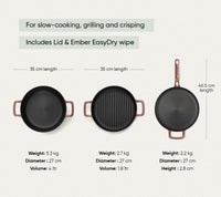 Pre-Seasoned Cast Iron Trio - Jaipur Terracotta