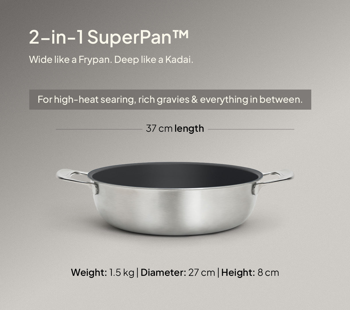 Plasma Kadai - Short Handle