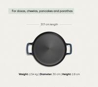 Pre-Seasoned Tawa 30 cm - Nilgiri Blue