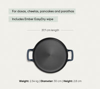 Pre-Seasoned Tawa 30 cm - Nilgiri Blue