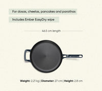 Pre-Seasoned Tawa 27 cm - Nilgiri Blue