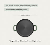 Pre-Seasoned Tawa 30 cm - Coorg Green
