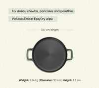 Pre-Seasoned Tawa 30 cm - Coorg Green