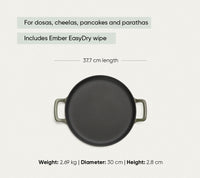TitaniumClad™  Cast Iron Tawa 30cm - Sage