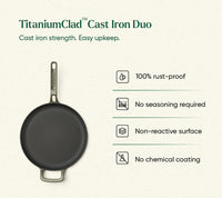 TitaniumClad™ Cast Iron Duo - Teal