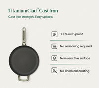 TitaniumClad™  Cast Iron Tawa 27cm - Sage