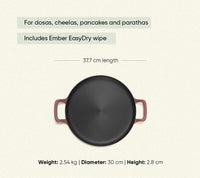 Pre-Seasoned Tawa 30 cm - Jaipur Terracotta