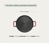 Pre-Seasoned Tawa 30 cm - Jaipur Terracotta