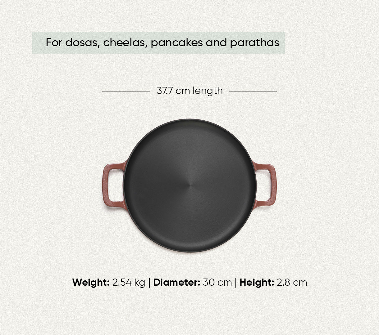 Pre-Seasoned Tawa 30 cm - Jaipur Terracotta