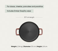 Pre-Seasoned Tawa 30 cm - Jaipur Terracotta