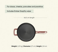 Pre-Seasoned Tawa 27 cm - Jaipur Terracotta
