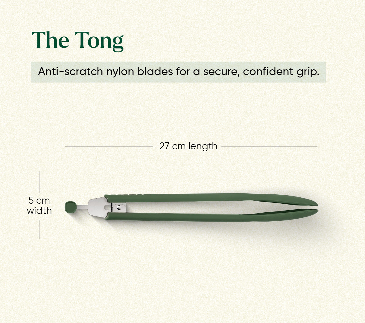 Kitchen Tongs - Coorg Green