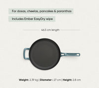 TitaniumClad™  Cast Iron Tawa 27cm - Ocean