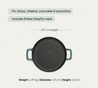 TitaniumClad™  Cast Iron Tawa 30cm - Ocean