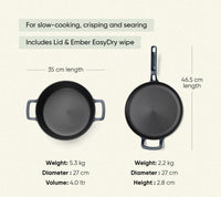 Pre-seasoned Cast Iron Duo - Nilgiri Blue