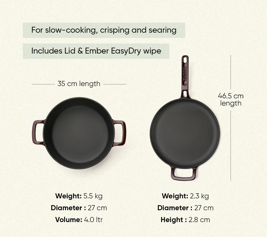 TitaniumClad™ Cast Iron Duo - Wine