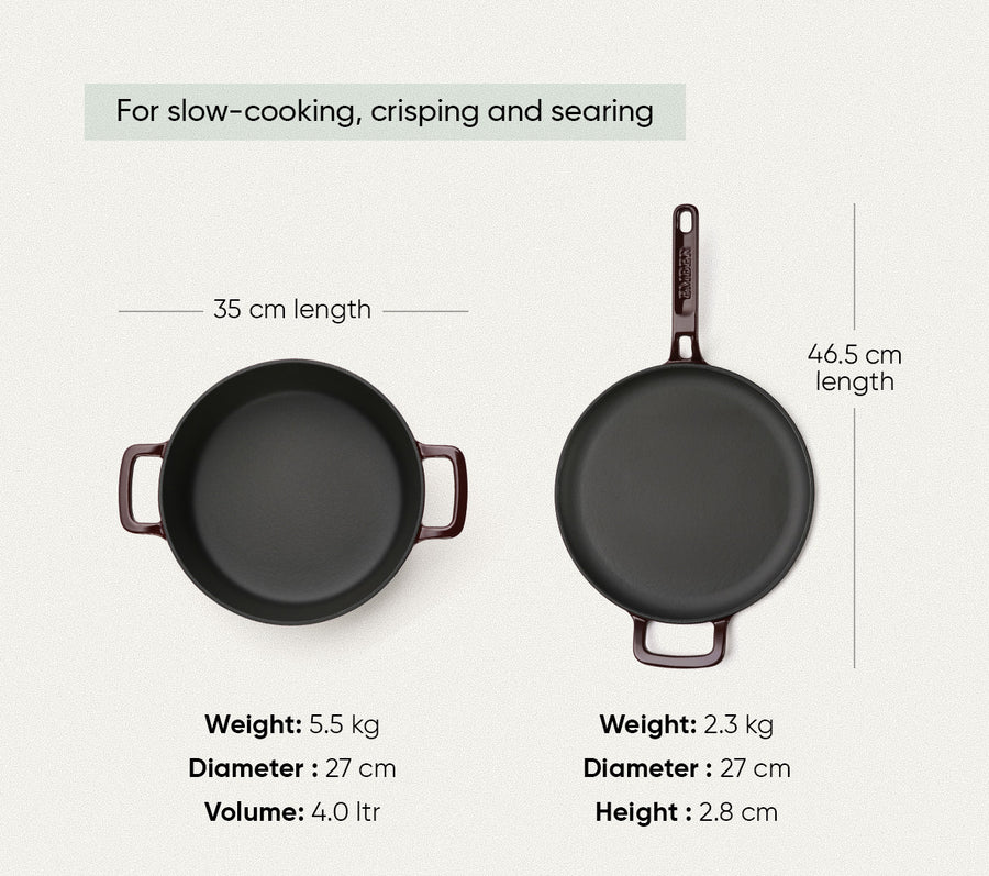 TitaniumClad™ Cast Iron Duo - Wine