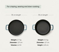 TitaniumClad™ Cast Iron Duo - Ocean