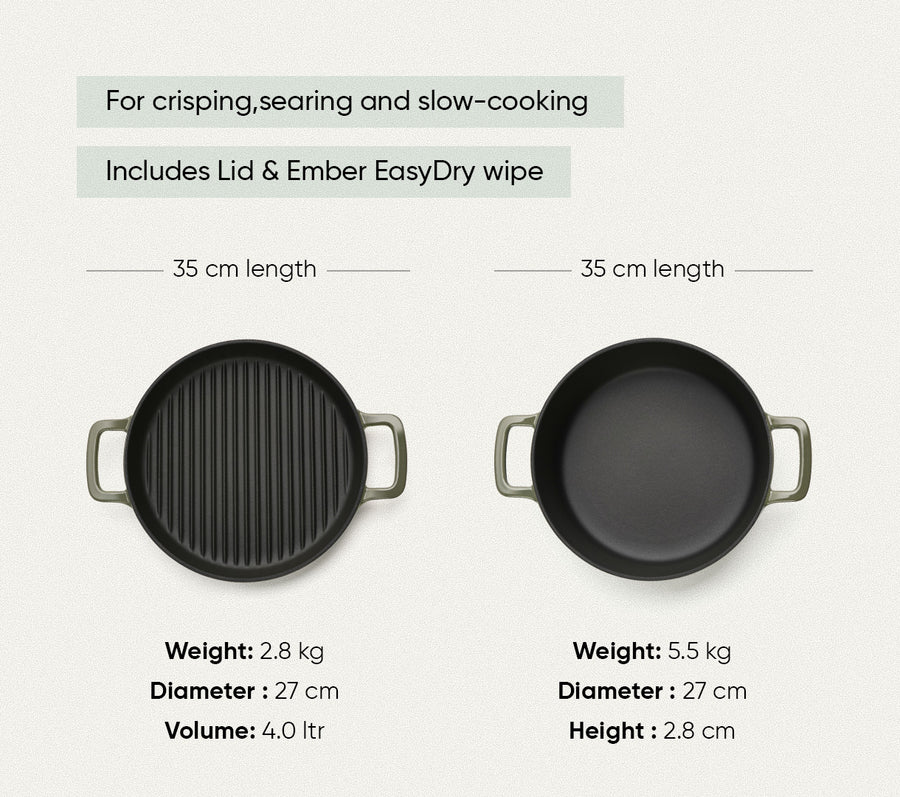 TitaniumClad™ Cast Iron Duo - Sage