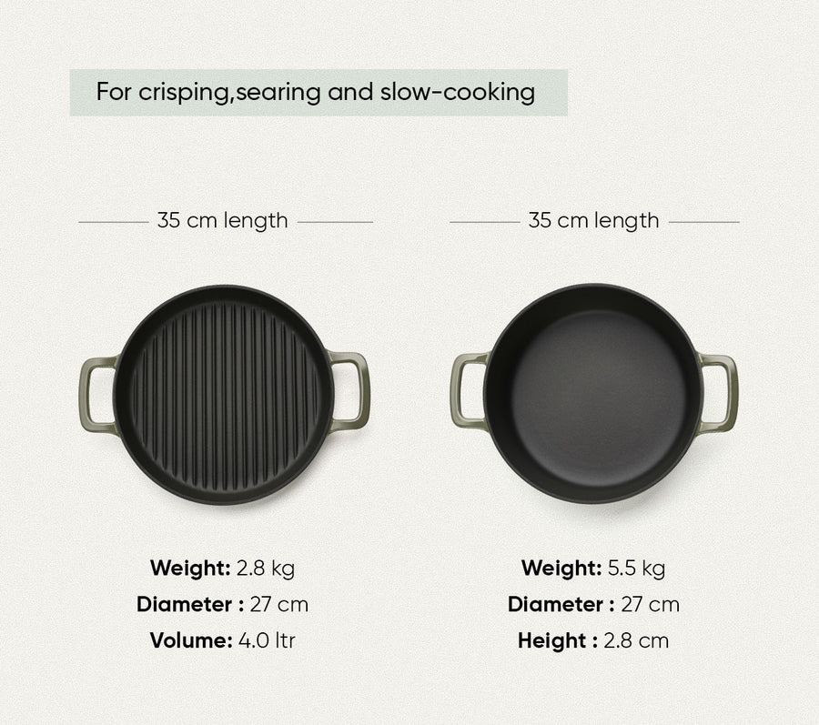 TitaniumClad™ Cast Iron Duo - Sage