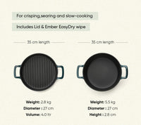 TitaniumClad™ Cast Iron Duo - Teal