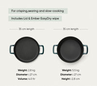TitaniumClad™ Cast Iron Duo - Teal