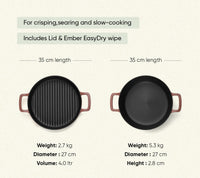 Pre-seasoned Cast Iron Duo - Jaipur Terracotta