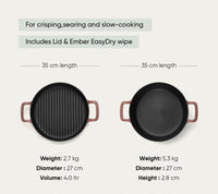 Pre-seasoned Cast Iron Duo - Jaipur Terracotta