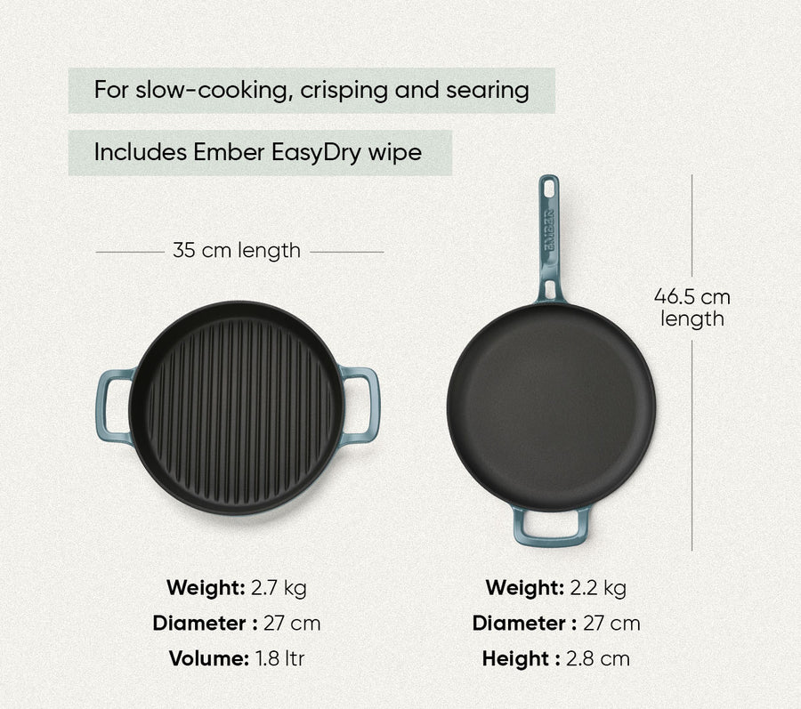 TitaniumClad™ Cast Iron Duo - Ocean