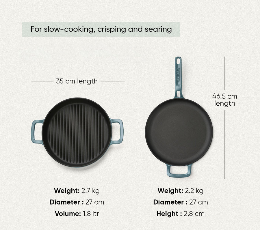 TitaniumClad™ Cast Iron Duo - Ocean