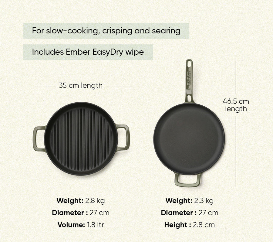 TitaniumClad™ Cast Iron Duo - Sage