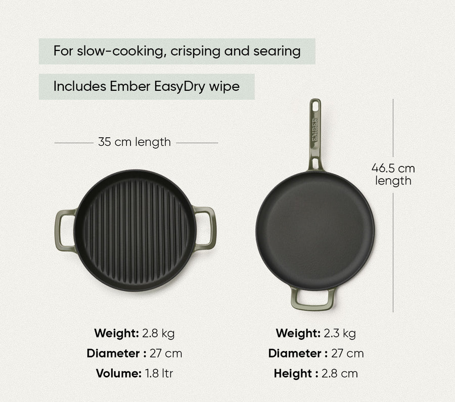 TitaniumClad™ Cast Iron Duo - Sage
