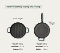 TitaniumClad™ Cast Iron Duo - Teal