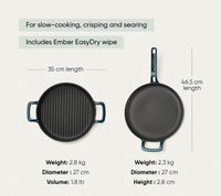 TitaniumClad™ Cast Iron Duo - Teal