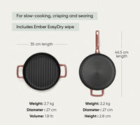Pre-seasoned Cast Iron Duo - Jaipur Terracotta