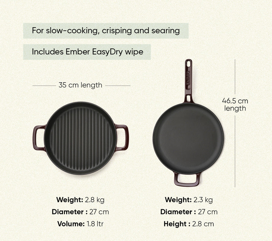 TitaniumClad™ Cast Iron Duo - Wine