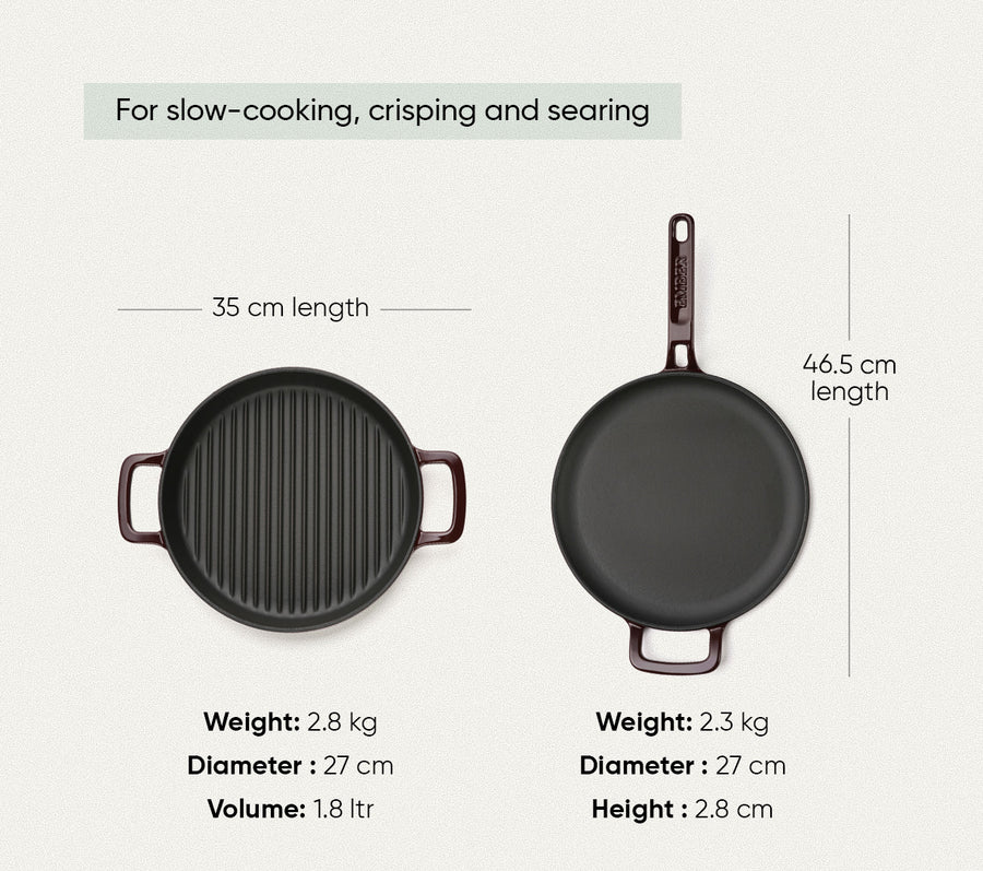 TitaniumClad™ Cast Iron Duo - Wine
