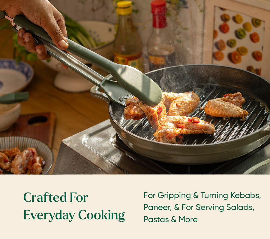 Kitchen Tongs - Coorg Green