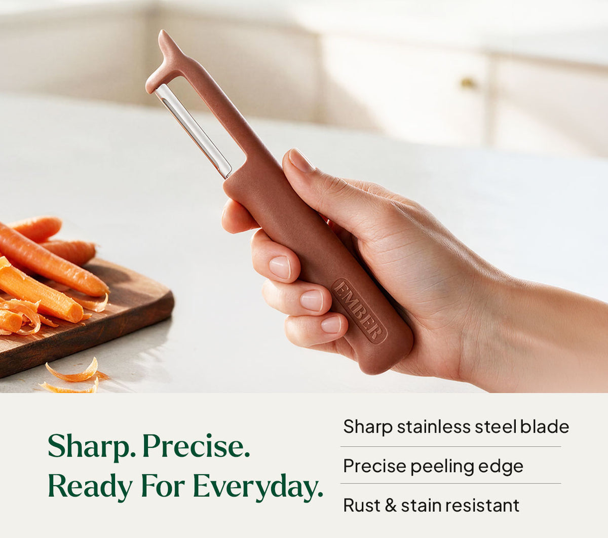 Ember PeelPro™ Vegetable Peeler - Jaipur Terracotta