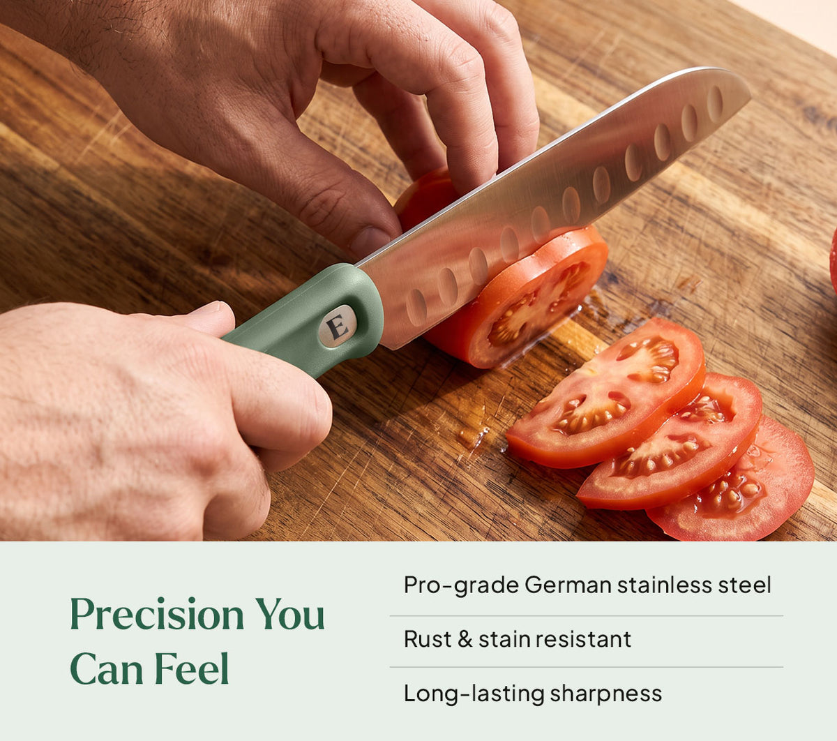 Santoku Knife - Pro - Coorg Green