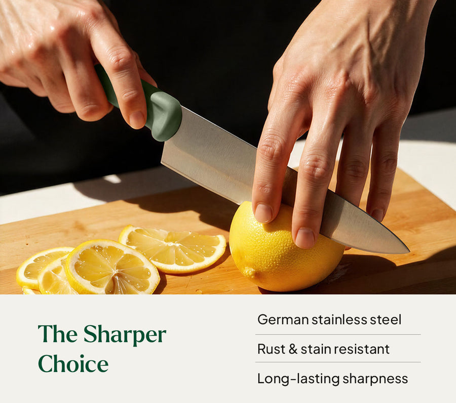 Knife & Peeler Set of 3 - Coorg Green